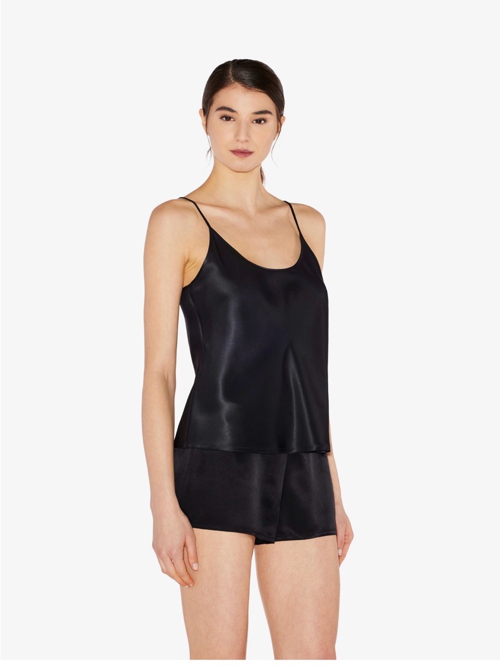 La Perla Seta Silk Short Pajamas Set in Deep Purple. Size L